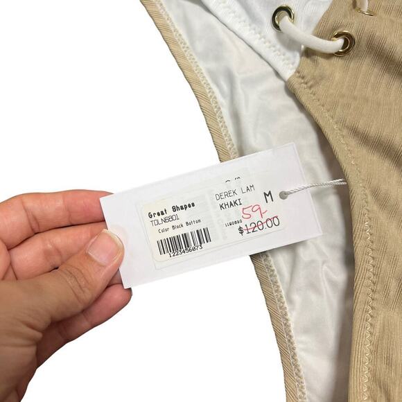 Derek‎ Lam 10 Crosby Khaki Two Piece Bikini Swimsuit - Picture 7 of 9